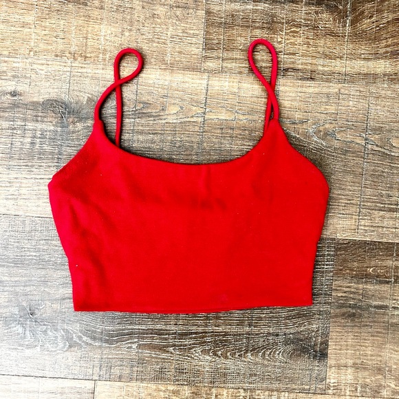 Gorgeous deep red crop top and skirt set - Picture 3 of 5